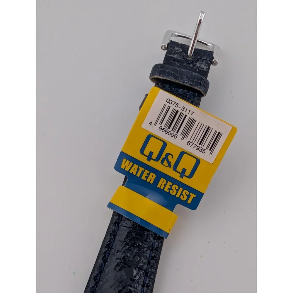 Q&Q Women's Watch Silver 23mm Case Blue Band- New Battery